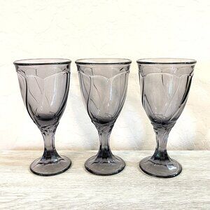 Noritake Sweet Swirl Goblets Set of 3 Drinking Glasses